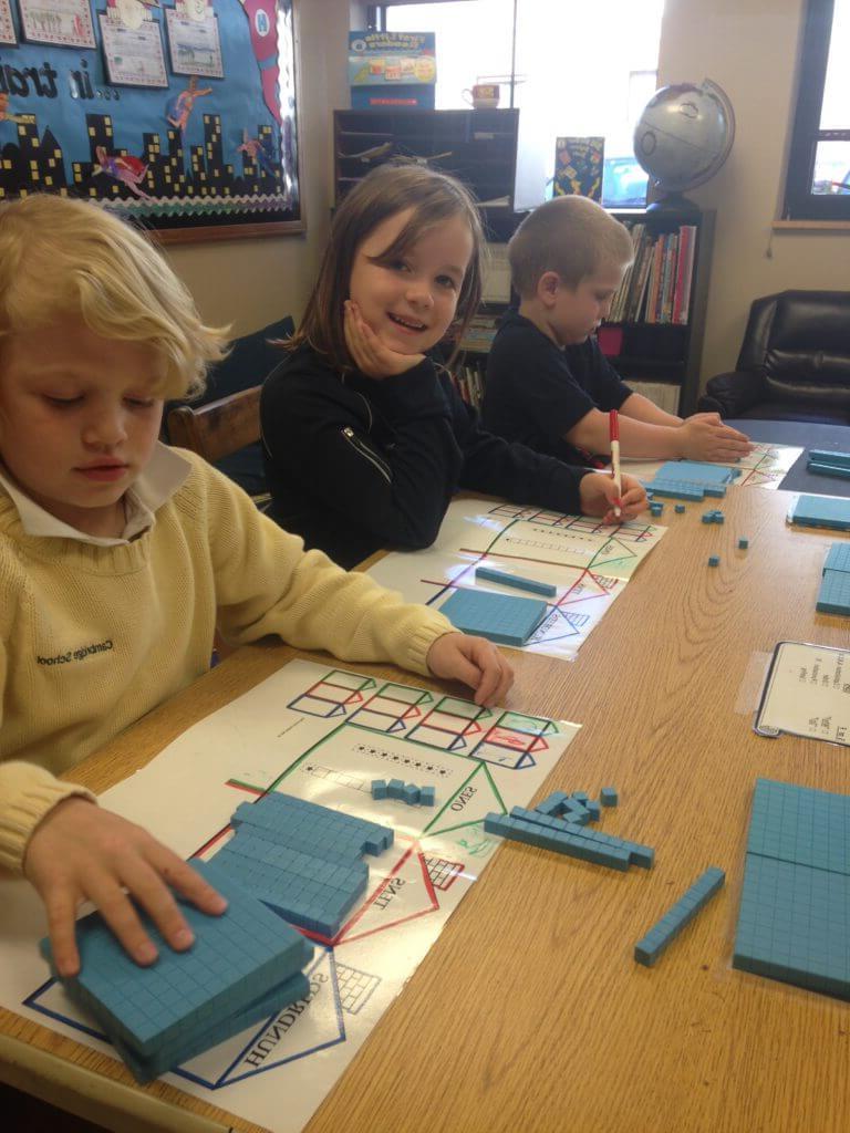 Students in Lower School use Strategies to Help Them with Their Math Skills.